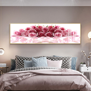 5d钻石画满钻客厅简约现代卧室床头玫瑰十字绣2020新款钻石绣