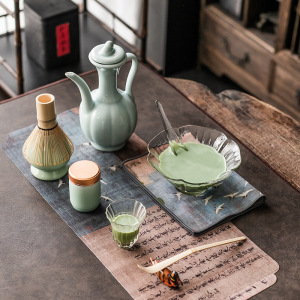 宋代点茶器具套装茶筅点茶粉玻璃茶盏宋式茶百戏全套茶具抹茶工具