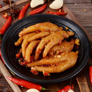 小楠瓜火爆辣卤鸡爪子250g盒装网红凤爪零食熟卤味休闲小吃