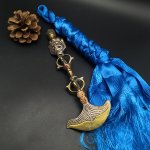 寺院护法殿请回 纯铜金刚杵金刚钺刀金刚橛 护身法器 18厘米