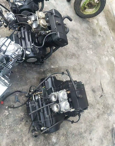 二手双缸水冷350摩托发动机总成拆车机头大地鹰王250永源电喷六速