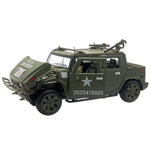 (盒装)1:28合金悍马越野军车迷彩车模 儿童玩具车回力声光