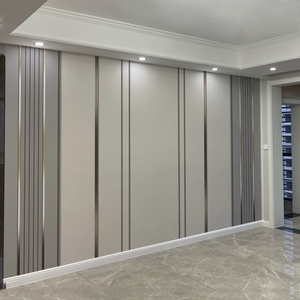 电视背景墙壁纸墙布客厅沙发轻奢风金属线条大气简约立体影视壁画