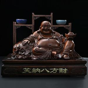 风水聚财笑纳八方佛大肚弥勒佛摆件聚财工艺家居装饰客厅中式摆设