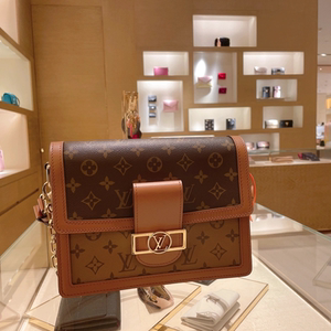 【捡漏拍】lv/路易威登女包dauphine达芙妮老花邮差包单肩斜挎包