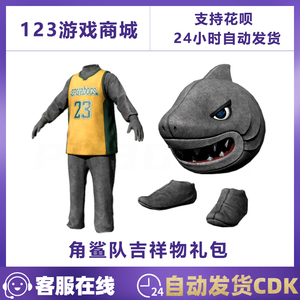 pubg绝地求生皮肤 角鲨队吉祥物礼包套装 头套脚套吃鸡cdk兑换码