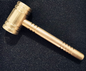 开工锤实心大铜锤装修锤收房检查防爆锤黄铜锤铜榔头霸气镇宅辟邪