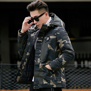 三叶草迷彩外套男
