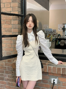 初秋季新款女装白衬衫套装裙两件套气质韩版高级感辣妹吊带连衣裙