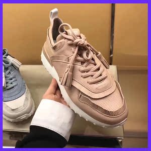 正品tods流苏嵌边运动跑步鞋20新款女鞋内增高厚底休闲鞋