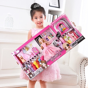 礼物大号玩具小学生乖乖芭比娃娃套装大礼盒衣橱单个可爱套盒生日