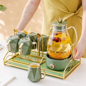 新款轻奢功夫茶具套装高档家用客厅杯具水壶下午茶茶杯子玻璃茶壶