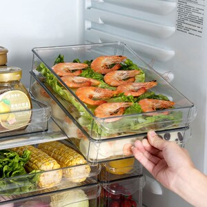 冰柜冷冻分隔果蔬厨房内部双开门冰箱收纳盒大号式抽屉保鲜侧门