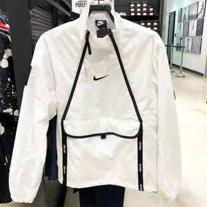 Nike耐克男女春秋双侧拉链口袋立领卫衣反光冲锋防风衣外套CU4119