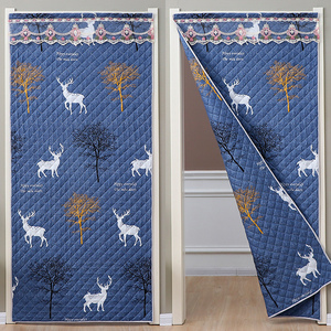 门帘2021年新款棉门帘冬季保暖防风门市房门家用加厚门帘隔断帘子