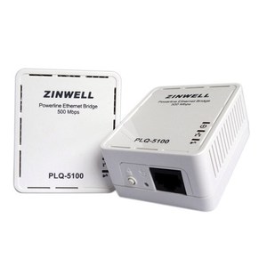 ZINWELL PLQ-5100两只装 电力猫500M电力线适配器 白色