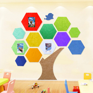 树木造型幼儿园立体墙贴环创装饰ins创意照片墙展示板家园公告栏