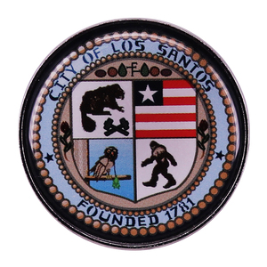 城市洛圣都标志别针胸针