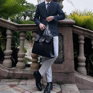 YYUN NZ新款自制休闲商务风高定系列男士单排扣西装外套韩版时尚