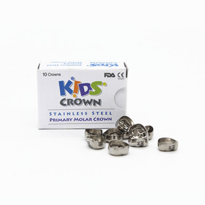 预成冠儿童牙冠预成冠缩颈钳韩国新兴儿童乳牙不锈钢预成冠补充装
