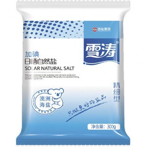 浙盐雪涛加碘日晒自然盐300克*60包一箱浙江沪皖包邮别的地区联系