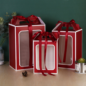 透明ins风礼品盒空盒高档精美长方形纯色包装盒礼物盒子手提礼盒