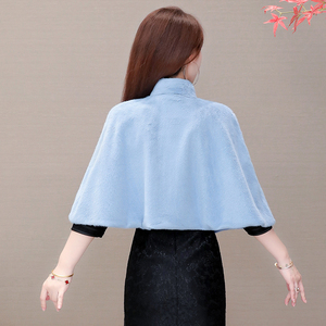 斗篷披肩女秋冬搭配旗袍礼服裙子外搭春秋季短款外套百搭优雅披风