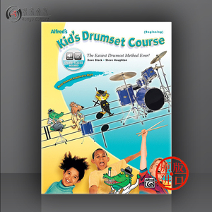 儿童鼓课程 非常简单的架子鼓教学法架子鼓教材 附在线音频 Alfred原版乐谱书 Kid's Drumset Course 00-24406