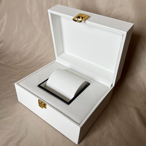 现货高档手表盒交房钥匙皮盒资料交付工具箱包装礼品样板定制logo