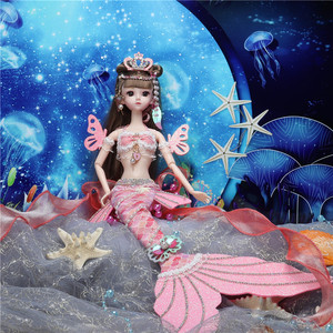 美人鱼洋娃娃换装套装小魔仙芭比娃娃小女孩生日礼物人鱼公主玩具