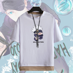 动漫周边咒术回战五条悟我悟了休闲宽松男夏季短袖t恤青少年衣服