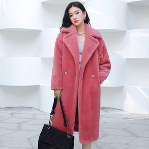 羊剪绒大衣女泰迪熊