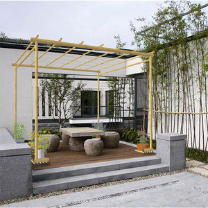 铝合金仿真竹葡萄架爬藤架紫藤架花架户外露台庭院花园硬化地面款