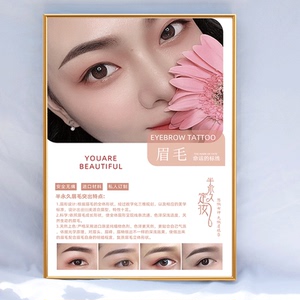 纹绣海报宣传图美容院装饰画流行眉眼唇眉毛眉形韩式半永久广告宣传