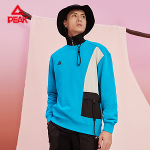 peak/匹克卫衣男2021秋季中国力量运动套头简约休闲跑步运动外套
