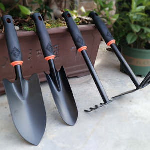 大号铁锹锄头种花小型黑铲四件套园艺工具用品翻土种植树铲子耙子