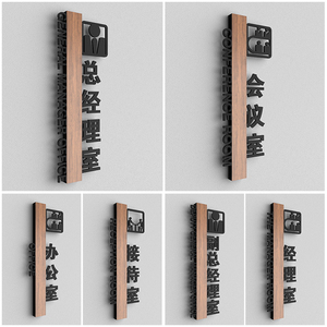 单位部门标识牌会议室大牌子办公区域指示牌创意立体接待室标志牌定制