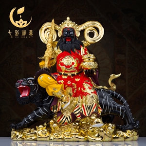树脂武财神赵公明像骑黑虎赵玄坛赵元帅财神爷神像居家祝福工艺品