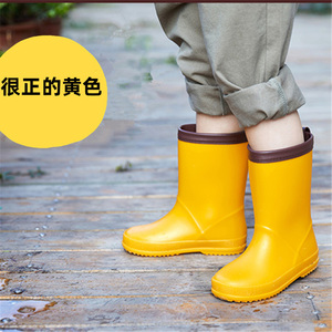 出口日本超轻儿童雨鞋男童女童四季雨靴宝宝中小学生防滑胶鞋水鞋