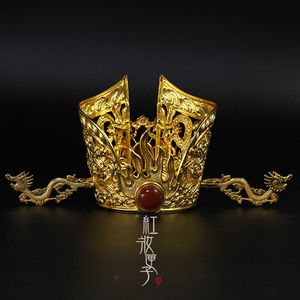 红妆匣子原创汉服头饰手工錾刻发冠古风发饰男子束发冠汉服配饰
