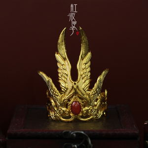 红妆匣子原创金翅发冠男生束发冠古风汉服发饰古典头冠