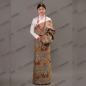 2021夏季新款西藏族民族风男女款情侣藏袍藏服花纹结婚服藏装礼服