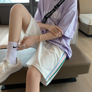 短裤女夏运动中学生跑步休闲中裤ins潮网红宽松外穿五分裤百搭ins