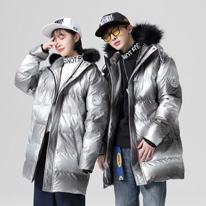 以纯羽绒服男2020新款大毛领中长款冬a21p鸭鸭官方旗舰店铺官网