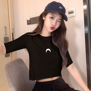 半乳t恤女露胸超短