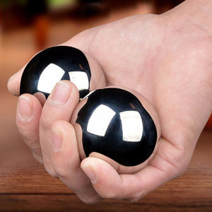 握康实心不锈钢不生锈中老年健身手球小型按摩器保健球锻炼手指灵