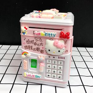 kitty猫密码存钱罐凯蒂猫儿童女孩哈喽keiti防摔可取kiti猫储蓄罐