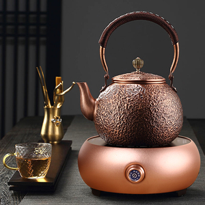 宏虎纯铜壶烧水壶煮茶壶手工紫铜茶壶家用沏茶壶茶具电陶炉煮茶壶