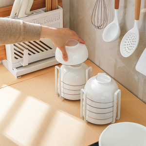 厨房简易碗架橱柜内沥水碗碟架子抽屉放盘子放置架碗盘架收纳神器