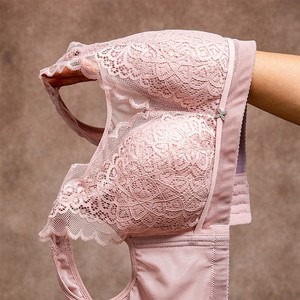 薄款无磁无铁内衣女无钢圈胸罩聚拢美背收副乳大胸显小文胸